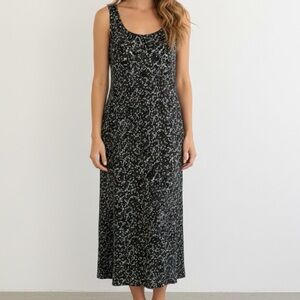 Rabbit Rabbit Rabbit Black Green Floral Maxi Dress 10